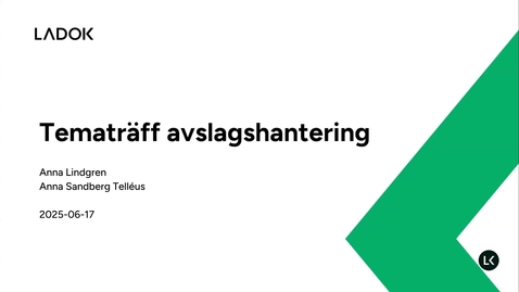 Thumbnail for Tematräff avslagshantering 20250617