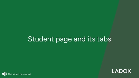 Thumbnail for Student page and its tabs