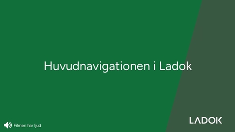 Thumbnail for Huvudnavigationen i Ladok