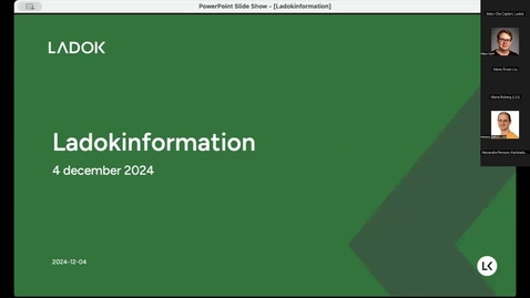 Thumbnail for Ladokinformation 4 december 2024