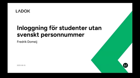 Thumbnail for Tematräff Inloggning för studenter utan svenskt personnummer