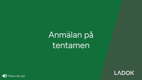 Thumbnail for Anmälan på tentamen