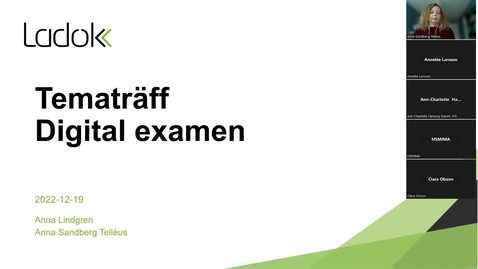 Thumbnail for Tematräff digital examen 19 december 2022