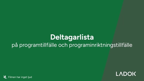 Thumbnail for Deltagarlistan på program