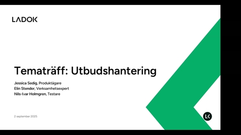 Thumbnail for Tematräff: Utbudshantering