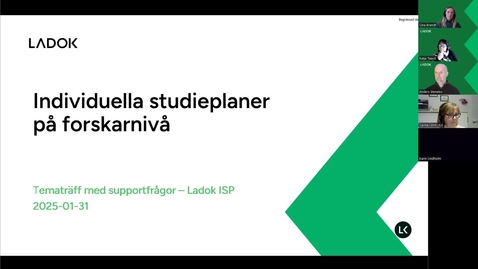 Thumbnail for Tematräff med supportfrågor: Individuella studieplaner (ISP)