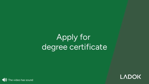 Thumbnail for Apply for degree certificate