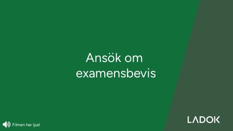 Thumbnail for Ansök om examensbevis