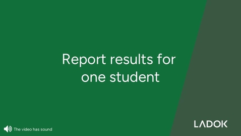 Thumbnail for Report results for one specific student