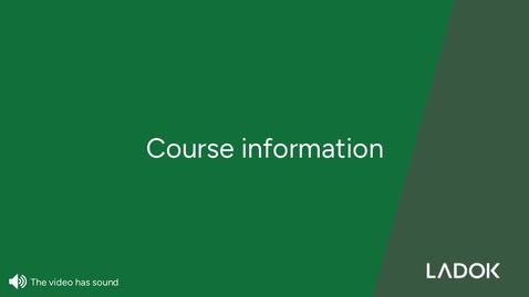 Thumbnail for Course information