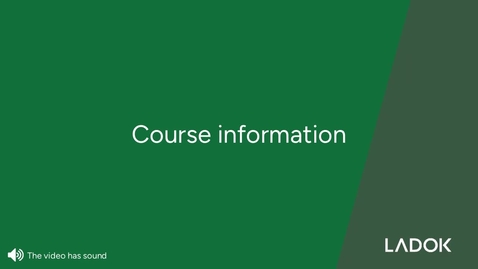 Thumbnail for Course information