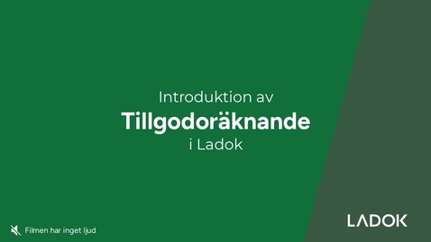 Thumbnail for Introduktion: Tillgodoräknande i Ladok
