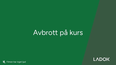 Thumbnail for Avbrott på kurs