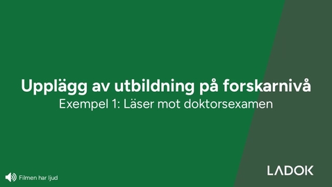 Thumbnail for Utbildning mot doktorsexamen