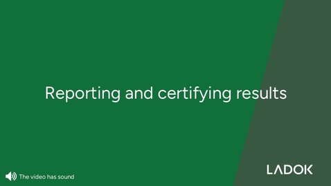 Thumbnail for Report and certify results