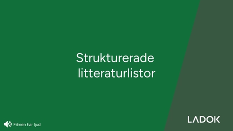 Thumbnail for Strukturerade litteraturlistor