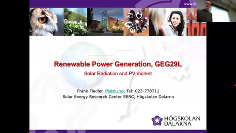 Thumbnail for 1.1 Solar radiation, PV market and principles of solar cells