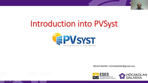 Thumbnail for HT20 - Photovoltaics - PVSyst workshop with Michel Battikh 20200923