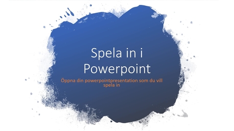 Thumbnail for Spela in i Powerpoint
