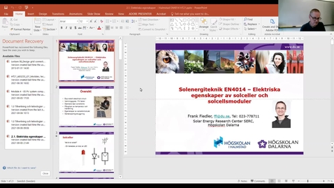 Thumbnail for Halmstad HT21 - 2.1 Elektriska Egenskaper