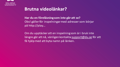 Thumbnail for Brutna länkar