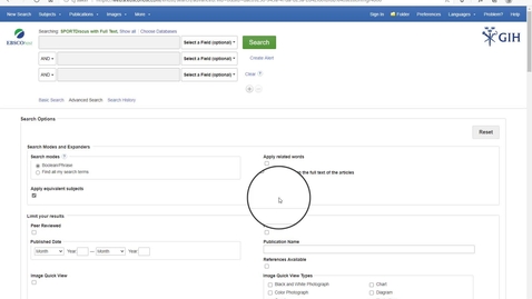 Thumbnail for Ebsco-databaserna: SportDiscus, Eric, PsycInfo