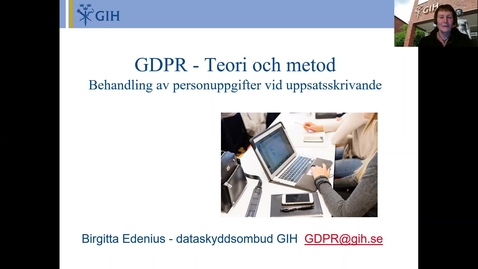 Thumbnail for GDPR och uppsatsskrivande