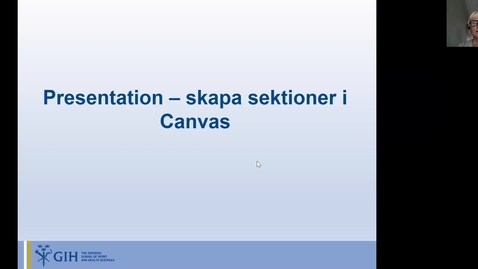 Thumbnail for Sektioner i Canvas, del 1 210701