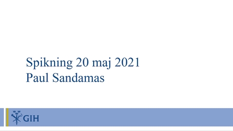 Thumbnail for Spikning av doktorand Paul Sandamas avhandling 20 maj