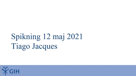Thumbnail for Spikning av doktorand Tiago Jacques avhandling den 12 maj