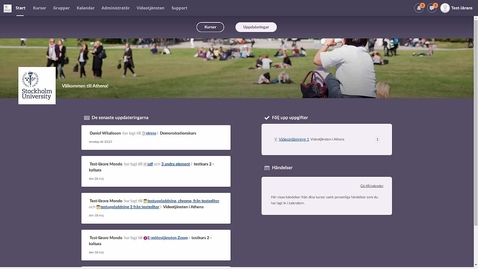 Thumbnail for Upload or record videos to Athena using Videotjänsten