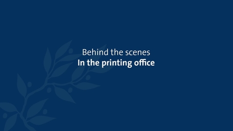 Thumbnail for The Printing Office - Behind The Scenes