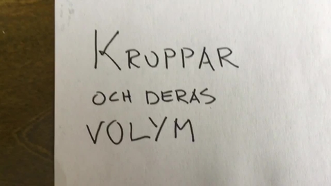 Thumbnail for Kroppar och deras volym