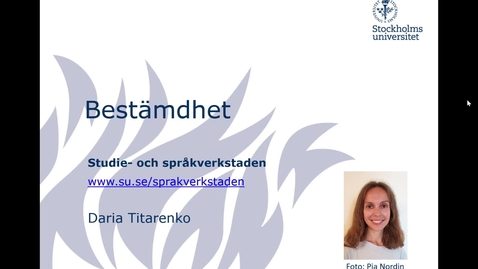 Thumbnail for Bestämdhet