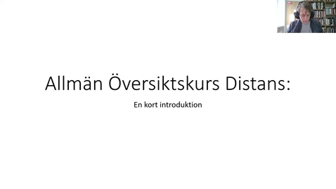 Thumbnail for F1 Introduktion till kursen (Allmän Översiktskurs i kriminologi Distans HT 2022)