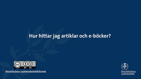 Thumbnail for Hur hittar jag artiklar och e-böcker