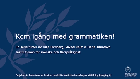 Thumbnail for Vad är en sats?