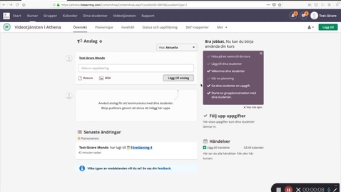 Thumbnail for Använd kurskanal i Athena