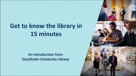 Thumbnail for Get to know the library in 15 minutes - Autumn 2025