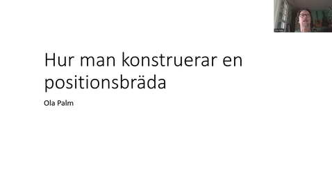 Thumbnail for Hur man konstruerar en positionsbräda