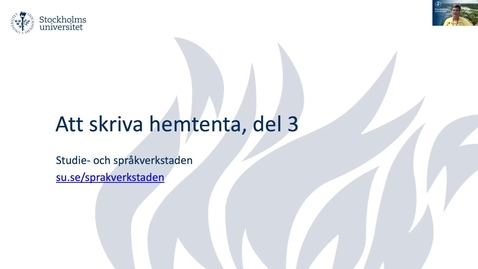 Thumbnail for Att skriva hemtenta, del 3