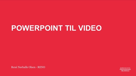Thumbnail for PowerPoint til Video