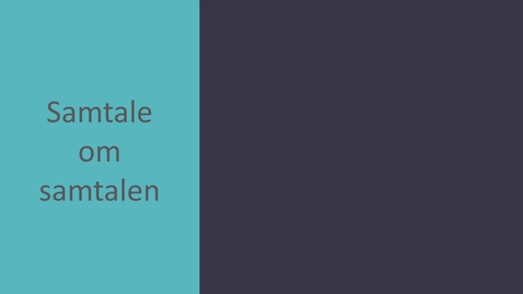 Thumbnail for Samtale om samtalen