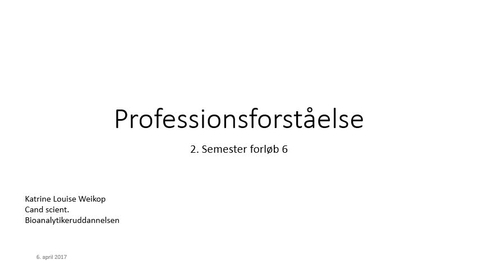 Thumbnail for oplæg om professionsforståelse E20