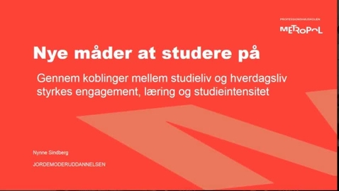 Thumbnail for Kobling mellem studieliv og hverdagsliv