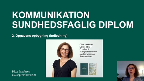 Thumbnail for 2. Opgavens opbygning Indledning