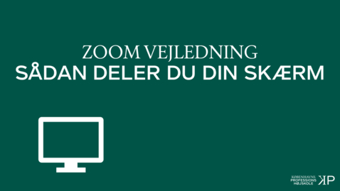 Thumbnail for Zoom - Sådan deler du din skærm