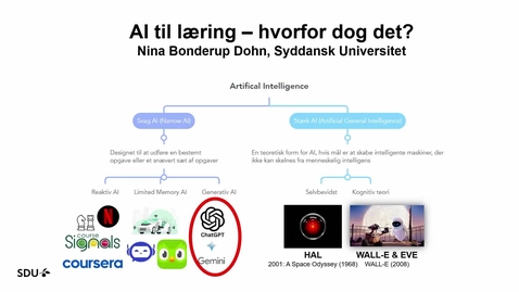 Thumbnail for ”AI til læring – hvorfor dog det?” v. Nina Bonderup Dohn