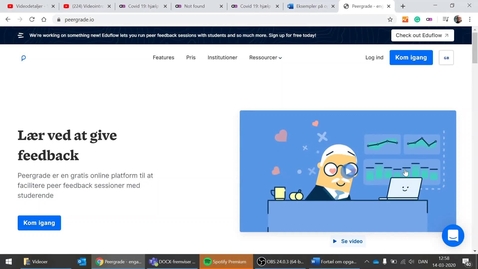 Thumbnail for Sådan opretter du og deler en opgave med de studerende i peergrade.io