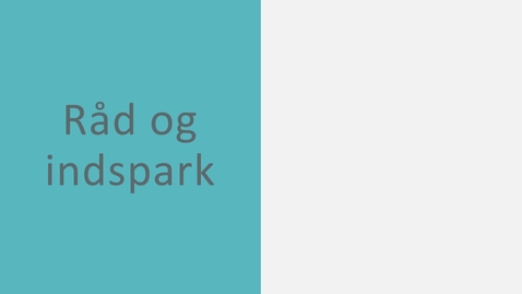 Thumbnail for Råd og indspark